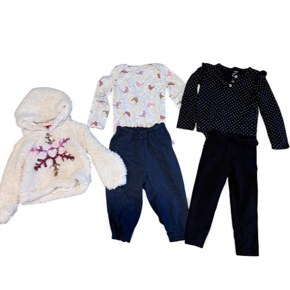 5-Piece Toddler Girl Winter/Fall Clothes Bundle Size 24M & 2T